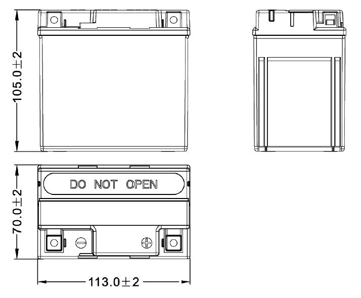 Fulbat FTX5L-BS Motorcycle Battery  (12V 4.2Ah - MF GM VRLA) ACID
