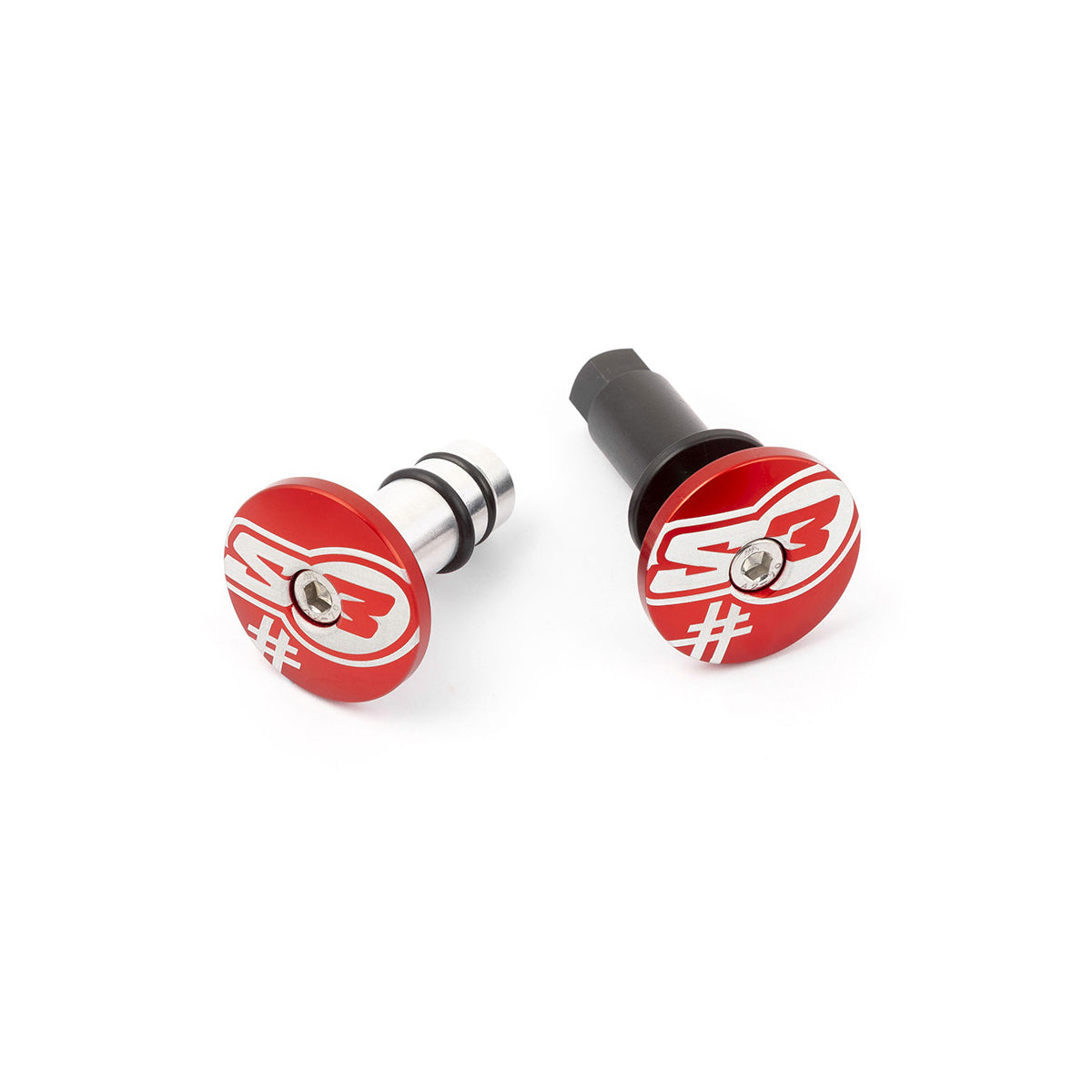 S3 “Five” Handlebar End Plugs RED