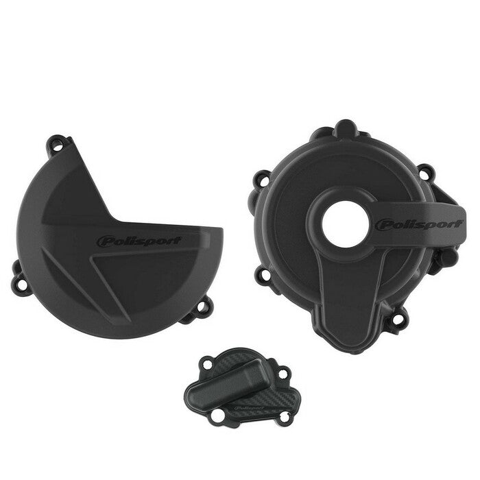 Polisport Engine Covers Protection Kit Sherco SE 250/300 (2016-2026) Black
