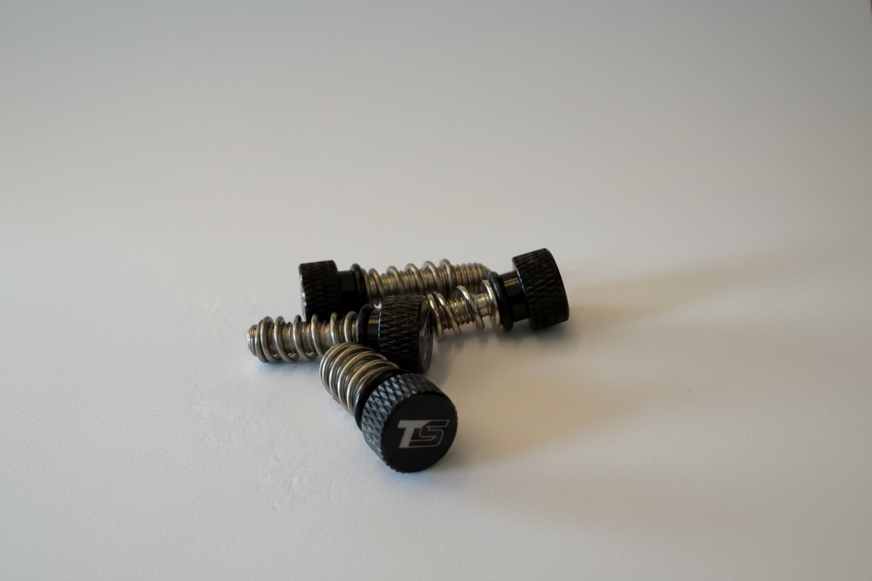 Toolless Lever Adjusters - Titanium - Set of 4 (Braktec)- Black