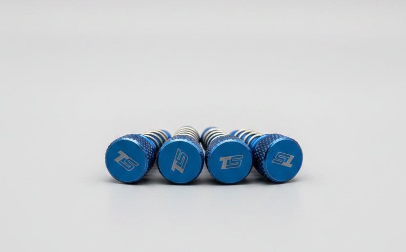Toolless Lever Adjusters - Titanium - Set of 4 (Braktec)- Blue