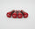 Toolless Lever Adjusters - Aluminum - Set of 4 (Braktec) - Red