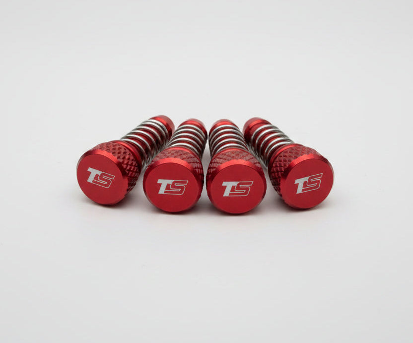 Toolless Lever Adjusters - Aluminum - Set of 4 (Braktec) - Red
